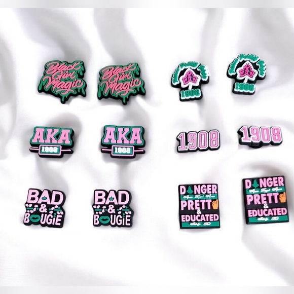 AKA Sorority Croc Charms - Picture 1 of 2